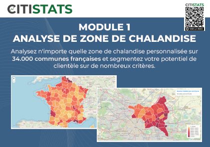 Module analyse de zone de chalandise de CITISTATS