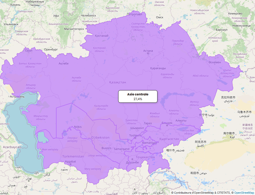 Carte Asie centrale