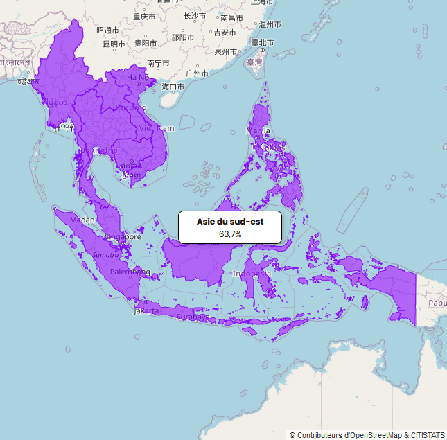 Carte Asie du sud-est