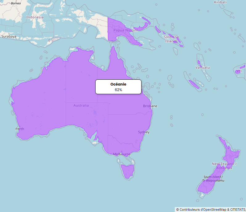 Carte Océanie