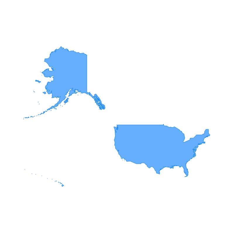 Maps and Base Maps - United States of America - States