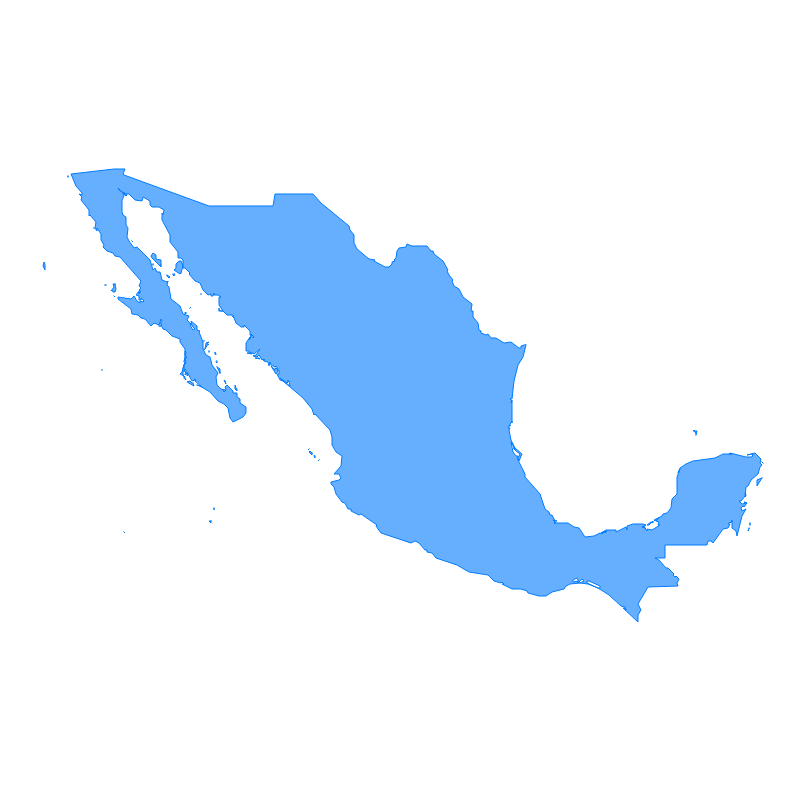 Maps and Base Maps - Mexico - States