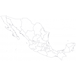 Maps and Base Maps - Mexico - States