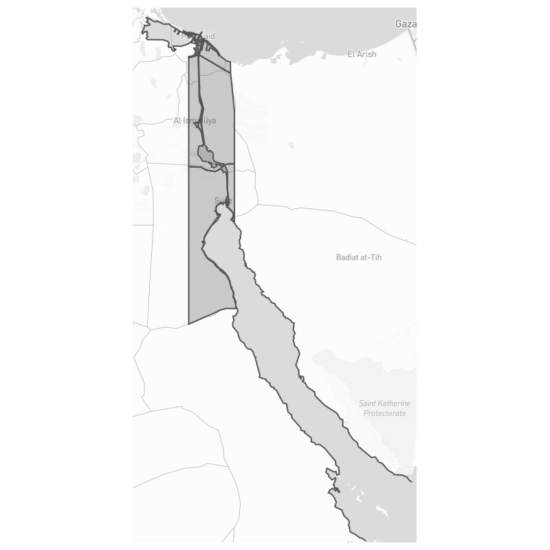 Maps and base plans of the Gulf and the Suez Canal.