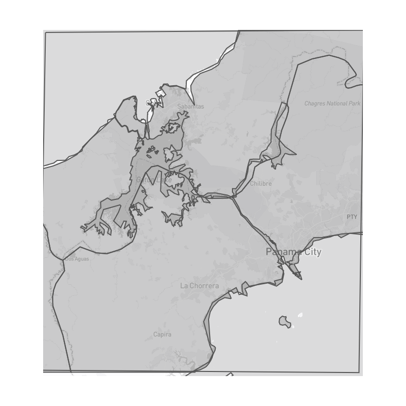 Maps and base plans of the Panama Canal.