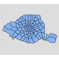 Paris - Arrondissements et quartiers - Cartes et fonds de plans