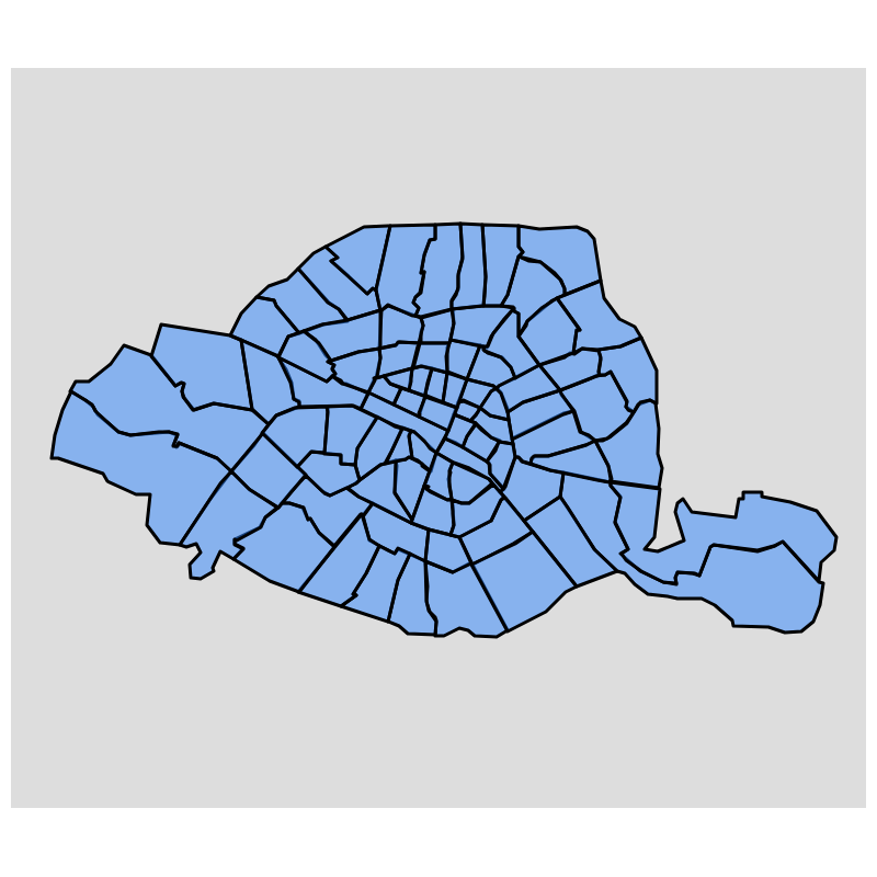 Paris - Arrondissements et quartiers - Cartes et fonds de plans