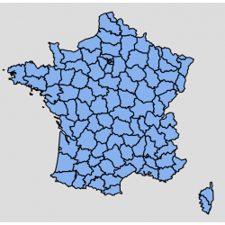 Map backgrounds - France - Departements