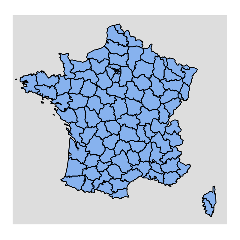 FRANCE - Départements - Cartes et fonds de plans