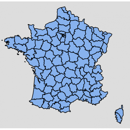 FRANCE - Départements - Cartes et fonds de plans