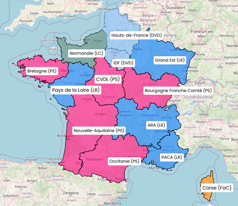 Résultats des élections régionales de 2021 en France